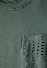 Sweatshirt mit Brusttasche dark balmy khaki