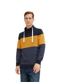 Sweatshirt mit Colour Blocking flame brown