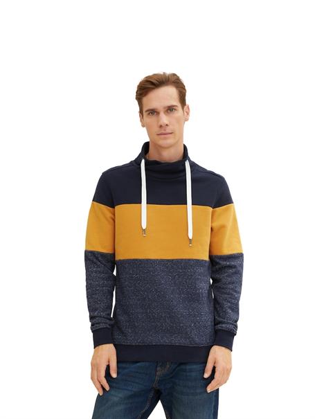 Sweatshirt mit Colour Blocking flame brown