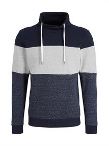 Sweatshirt mit Colour Blocking middle grey melange