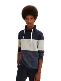 Sweatshirt mit Colour Blocking middle grey melange