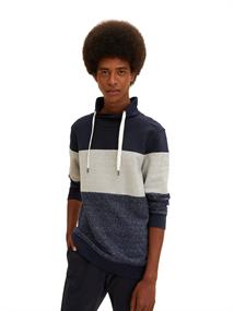 Sweatshirt mit Colour Blocking middle grey melange