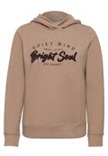 Sweatshirt mit Details in Rippstruktur creamy mocha melange