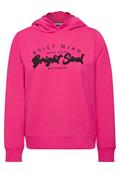 Sweatshirt mit Details in Rippstruktur pink flash