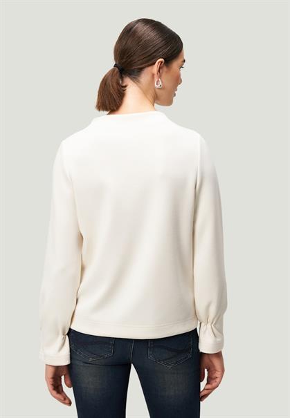 Sweatshirt mit Glitzerknopf eggnog