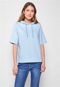 Sweatshirt mit Halbarm soft blue melange
