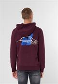 Sweatshirt mit Kapuze burgundy red