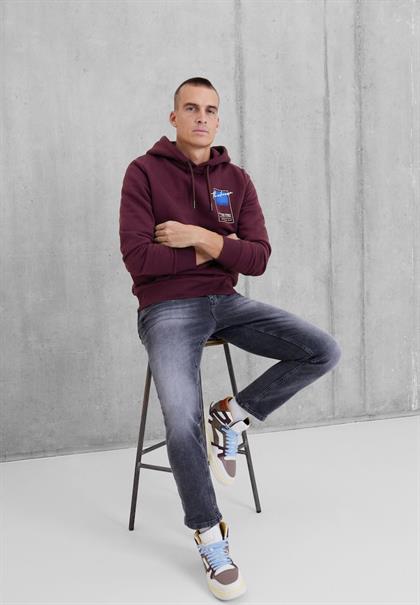 Sweatshirt mit Kapuze burgundy red