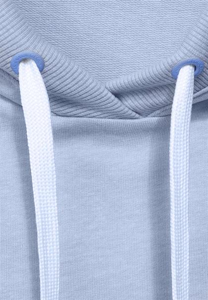 Sweatshirt mit Kapuze light blue melange