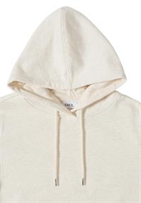 Sweatshirt mit Kapuze oat milk beige melange