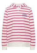 Sweatshirt mit Kapuze und Chestprint beetroot pink