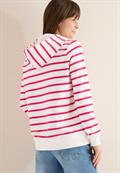 Sweatshirt mit Kapuze und Chestprint beetroot pink