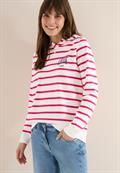 Sweatshirt mit Kapuze und Chestprint beetroot pink