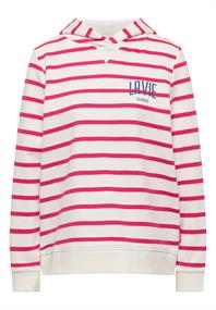 Sweatshirt mit Kapuze und Chestprint beetroot pink