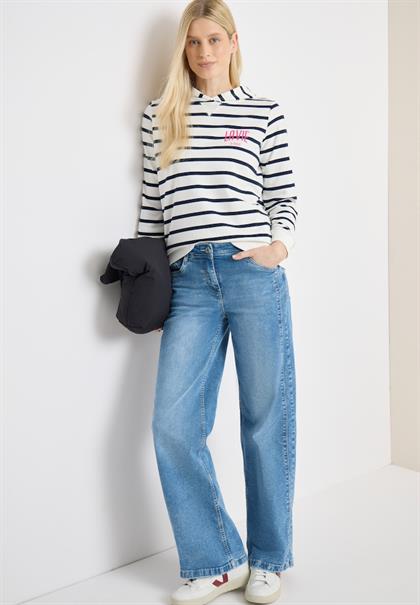 Sweatshirt mit Kapuze und Chestprint universal blue