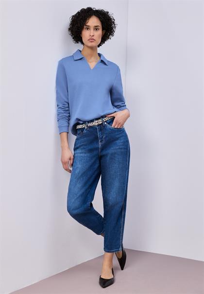 Sweatshirt mit Kragen bonnet blue