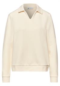 Sweatshirt mit Kragen soft beige