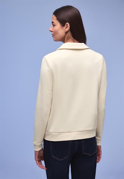 Sweatshirt mit Kragen soft beige
