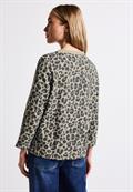 Sweatshirt mit Leo-Muster coastal beige