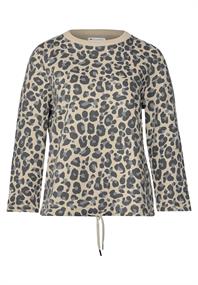 Sweatshirt mit Leo-Muster coastal beige