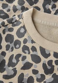 Sweatshirt mit Leo-Muster coastal beige
