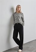 Sweatshirt mit Leo-Muster echo grey mel.