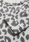 Sweatshirt mit Leo-Muster heather grey mel.