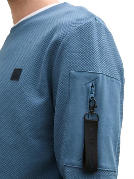 Sweatshirt mit Logo-Badge mystical blue