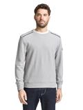 Sweatshirt mit Logo-Badge offwhite navy stripe structure
