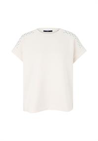 Sweatshirt mit Nieten patch creamsilver