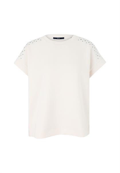 Sweatshirt mit Nieten patch creamsilver