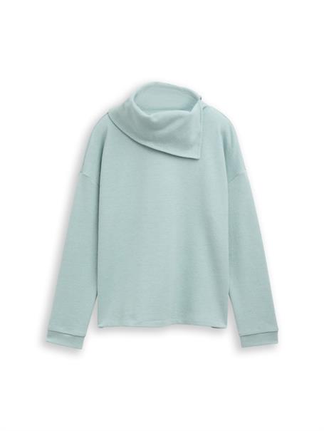 Sweatshirt mit Rollkragen white moss melange