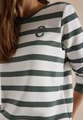 Sweatshirt mit Rundhals und Tunnelzug dried olive green