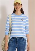 Sweatshirt mit Rundhals und Tunnelzug easy blue
