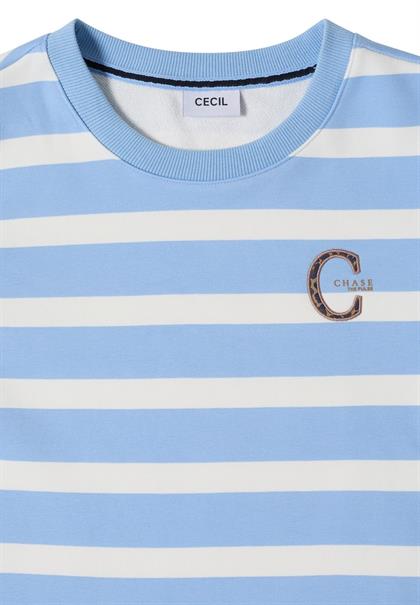 Sweatshirt mit Rundhals und Tunnelzug easy blue