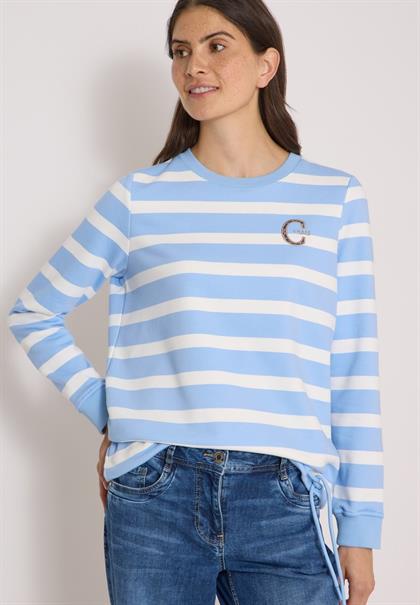 Sweatshirt mit Rundhals und Tunnelzug easy blue