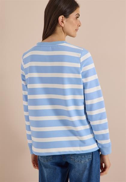 Sweatshirt mit Rundhals und Tunnelzug easy blue