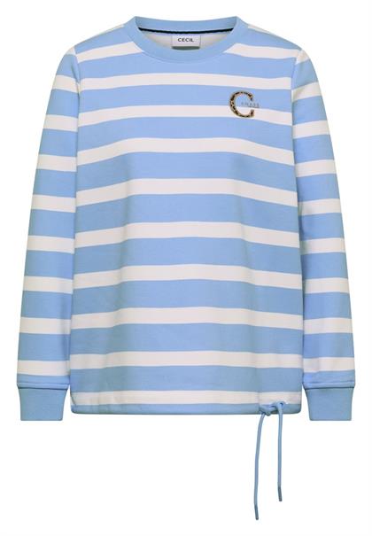 Sweatshirt mit Rundhals und Tunnelzug easy blue