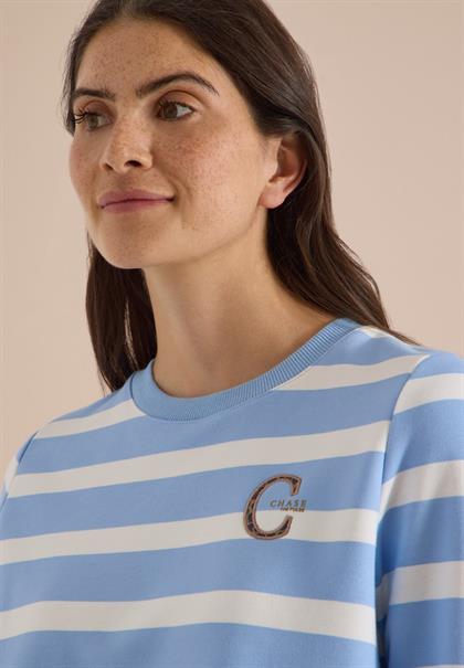 Sweatshirt mit Rundhals und Tunnelzug easy blue