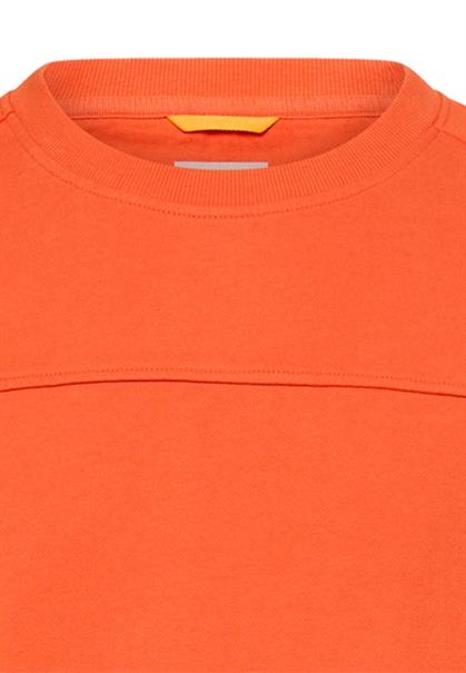 Sweatshirt mit Rundhalsausschnitt burned orange