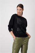 Sweatshirt mit Schrift schwarz
