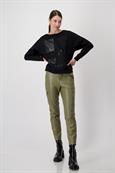 Sweatshirt mit Schrift schwarz