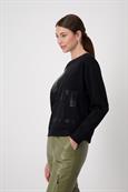 Sweatshirt mit Schrift schwarz