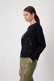 Sweatshirt mit Schrift schwarz
