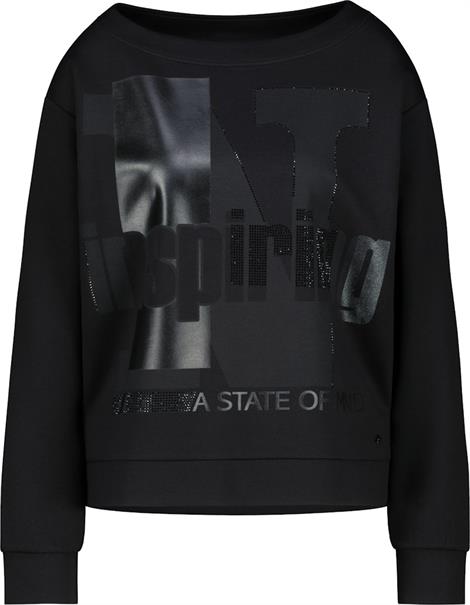 Sweatshirt mit Schrift schwarz