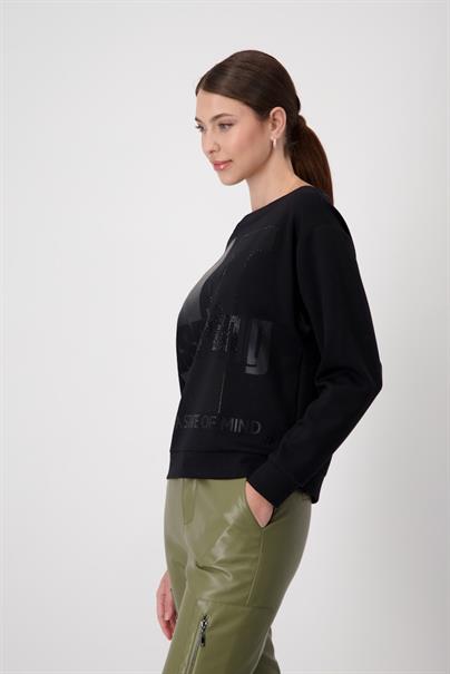 Sweatshirt mit Schrift schwarz