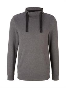 Sweatshirt mit Stehkragen anthracite melange