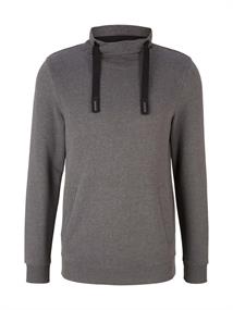 Sweatshirt mit Stehkragen anthracite melange