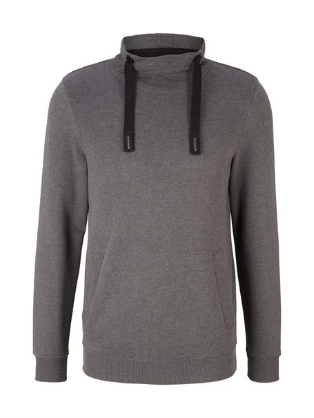 Sweatshirt mit Stehkragen anthracite melange