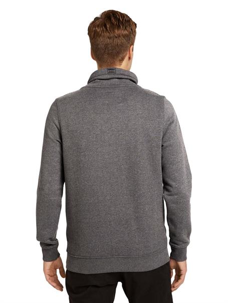 Sweatshirt mit Stehkragen anthracite melange